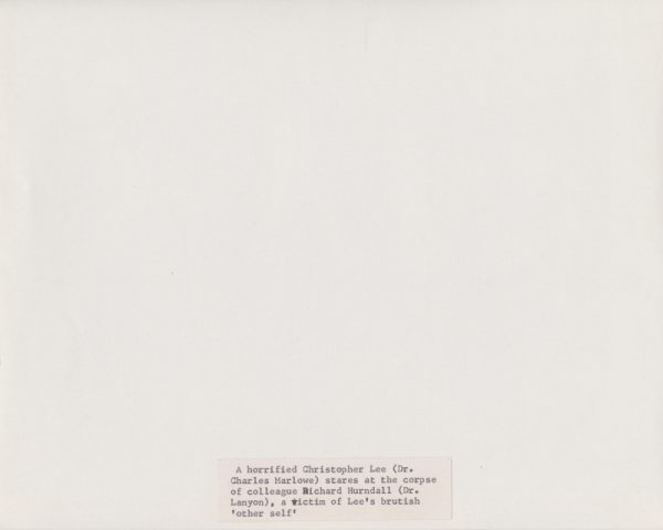 The reverse side of the card, showing the typed-out caption sticker