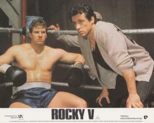 Sylvester Stallone with real-life boxer Tommy Morrison