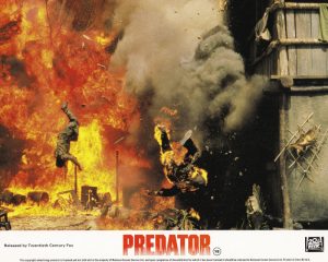A literally explosive scene from Predator (1987)