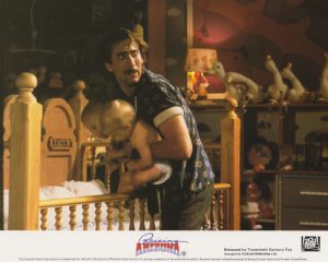 Nicolas Cage starring in Raising Arizona (1987)