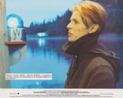 A vintage UK front of house lobby card featuring David Bowie
