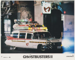 The iconic "Ecto-1" Ghostbusters vehicle in action!
