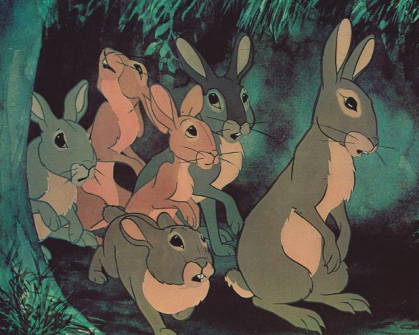 A scene from Watership Down (1978)