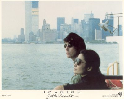 John and Yoko on a ferry near Manhattan Island