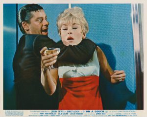 Jerry Lewis helps prevent Janet Leigh from choking
