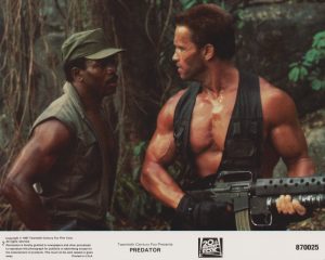 Dillon (Carl Weathers) with Dutch (Schwarzenegger) in Predator (1987)