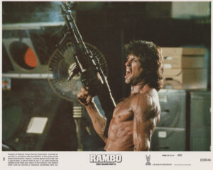 A scene from the climax of Rambo: First Blood Part II
