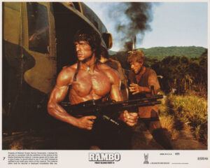 John Rambo rescuing several hostages