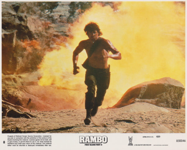 An action scene from Rambo: First Blood Part II (1985)