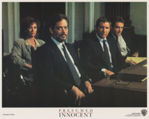 Presumed Innocent (1990) vintage colour cinema lobby card