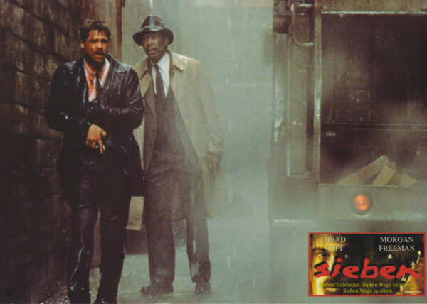 Brad Pitt and Morgan Freeman in Seven (1995)
