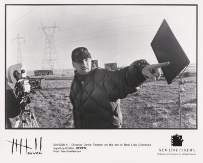 Director David Fincher filming the climactic scene of Se7en