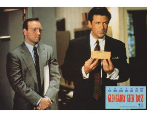 Kevin Spacy and Alec Baldwin in a scene from Glengarry Glen Ross (1992)