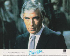 Peter Cook in a scene from Supergirl (1984)
