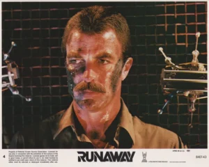 Tom Selleck starring in Michael Crichton's "Runaway" (1984)