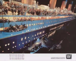 The Titanic begins to sink...