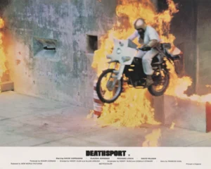 An all-action scene from Deathsport (1978)
