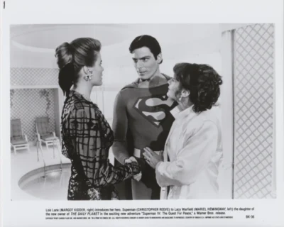 Christopher Reeve with Mariel Hemingway and Margot Kidder