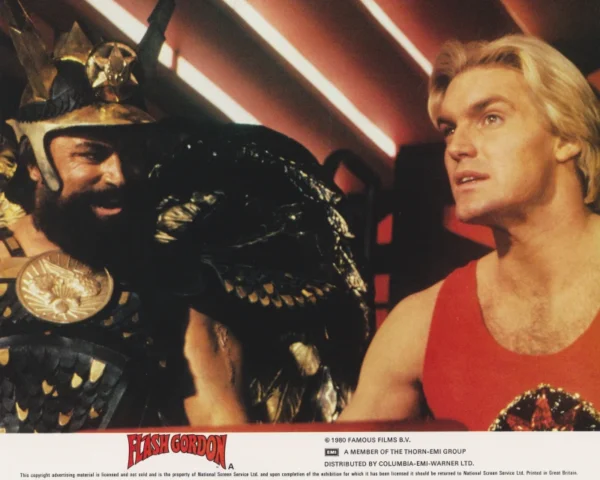 A scene from Mike Hodges' space-opera Flash Gordon (1980)