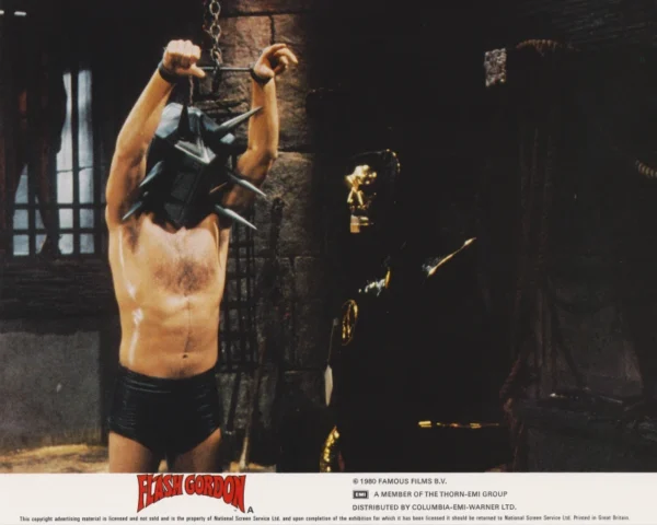 A scene from Mike Hodges' space-opera Flash Gordon (1980)