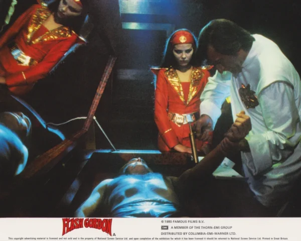 A scene from Mike Hodges' space-opera Flash Gordon (1980)