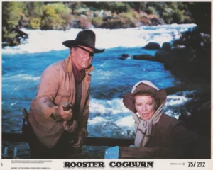 John Wayne and Katharine Hepburn