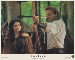 Mary Elizabeth Mastrantonio alongside Kevin Costner in Robin Hood: Prince of Thieves (1991)