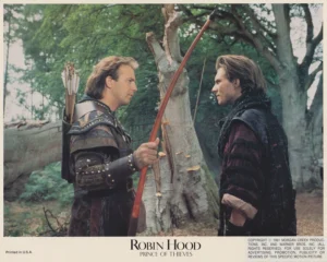 Kevin Costner and Christian Slater in a scene from Robin Hood: Prince of Thieves (1991)