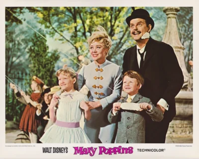 Mary Poppins (1964) USA Re-release Lobby Card [scanned-in image]
