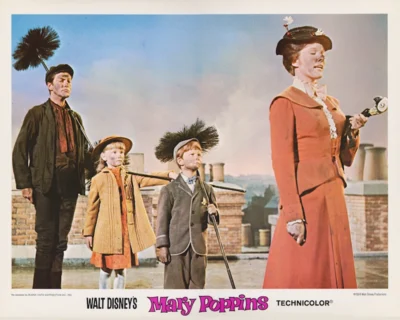 Mary Poppins (1964) USA Re-release Lobby Card [scanned-in image]
