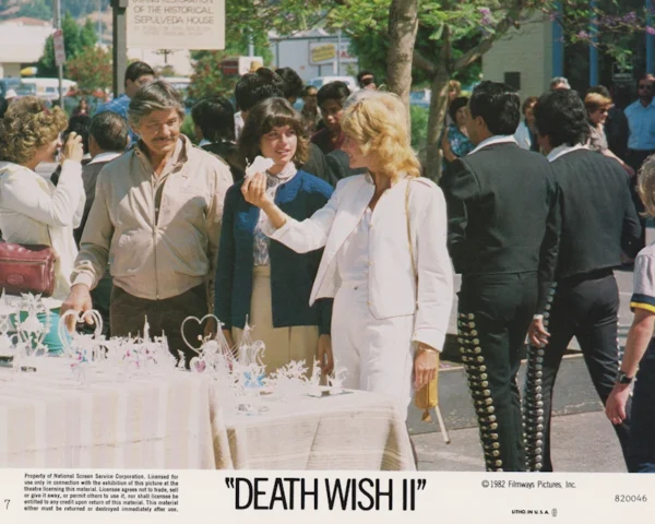 Charles Bronson and Jill Ireland in a scene from Michael Winner's revenge sequel Death Wish II (1982)