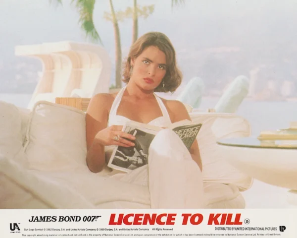 Licence to Kill (1989) UK front of house cinema lobby card [scanned-in image]