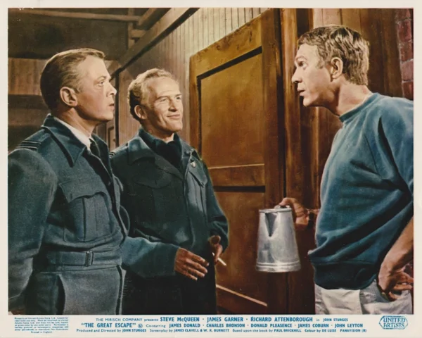 Richard Attenborough, Gordon Jackson and Steve McQueen
