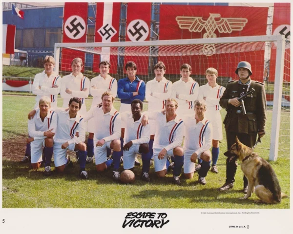 The "Allies" team line-up in Escape to Victory (1981)