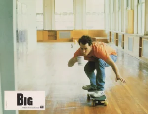 Tom Hanks on a skateboard in Big (1988)