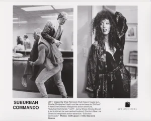 Hulk Hogan, Christopher Lloyd and Shelley Duvall in Suburban Commando (1991) [press photos]