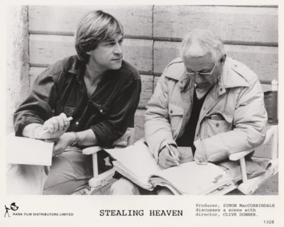 Simon MacCorkindale with film director Clive Donner
