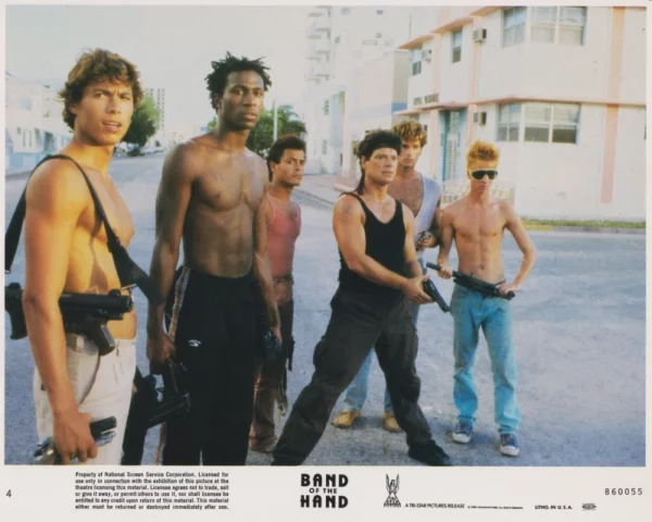 Stephen Lang (3rd right) in Band of the Hand (1986)