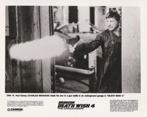 Charles Bronson starring in Death Wish 4: The Crackdown (1987) [vintage press kit photo]