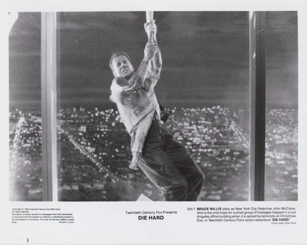 A classic scene from Die Hard (1988)