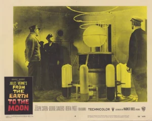 A scene from Jules Verne's From the Earth to the Moon (1958) - vintage US cinema lobby card