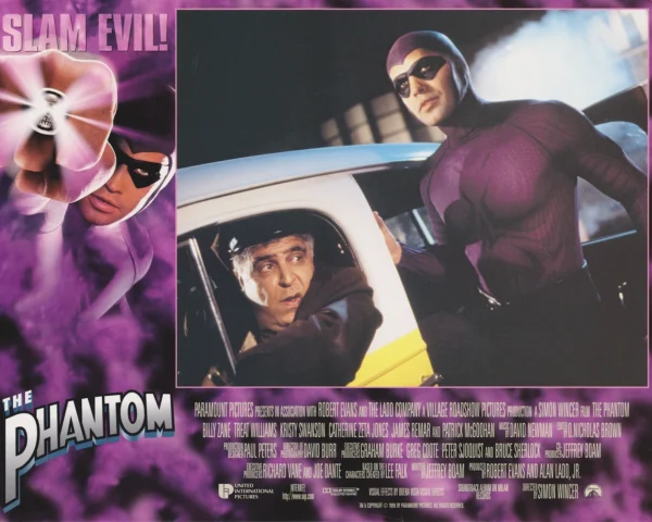 Billy Zane as The Phantom (with cabbie)