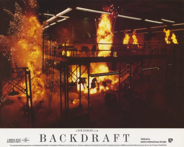 An exlosive, fiery scene from Ron Howard's Backdraft (1991)