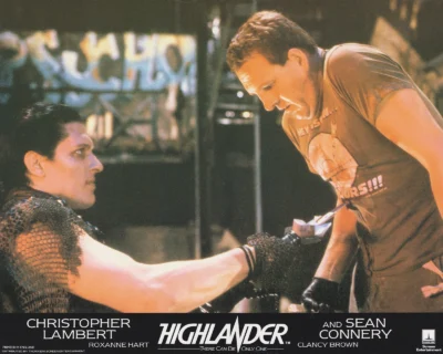 Clancy Brown (left) as The Kurgan