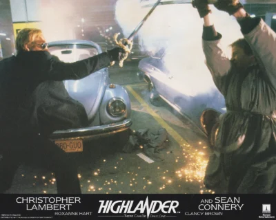 A fight scene from Highlander (1986)