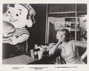 Mare Winningham stars as Julie Peters in Miracle Mile (1988) [scanned-in photograph]