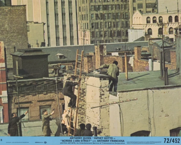 A rooftop scene from Across 110th Street (1972)