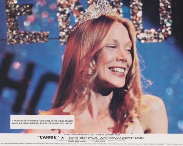 A moment of happiness for Carrie White (Sissy Spacek)