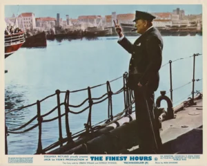 Sir Winston Churchill in a scene from The Finest Hours (1964)