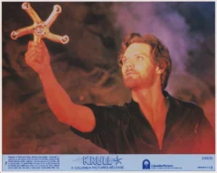 A scene from Krull (1983) [vintage cinema lobby card]